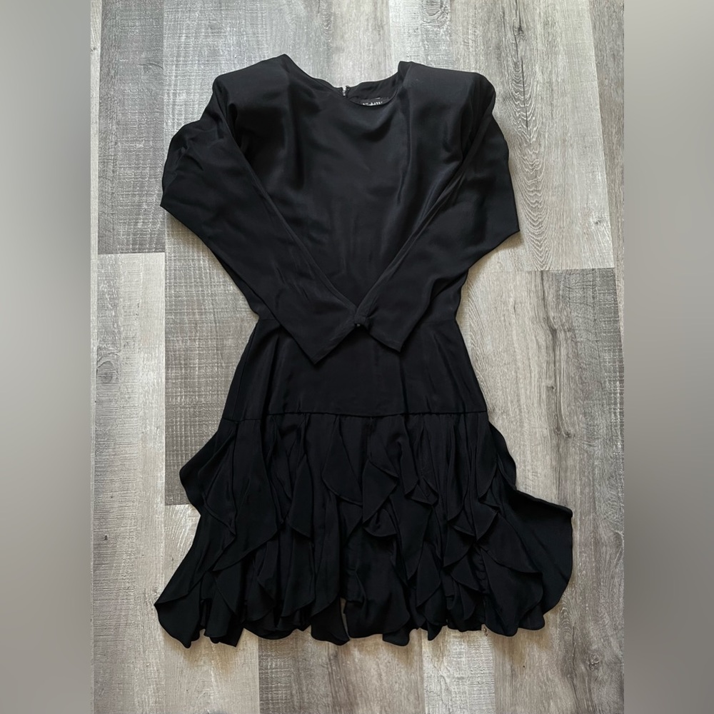 Vintage 80's Nordstrom Drop-Waist Ruffle Dress Size 6
